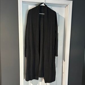 Banana Republic Charcoal Gray Thicker Open-Front Long Cardigan